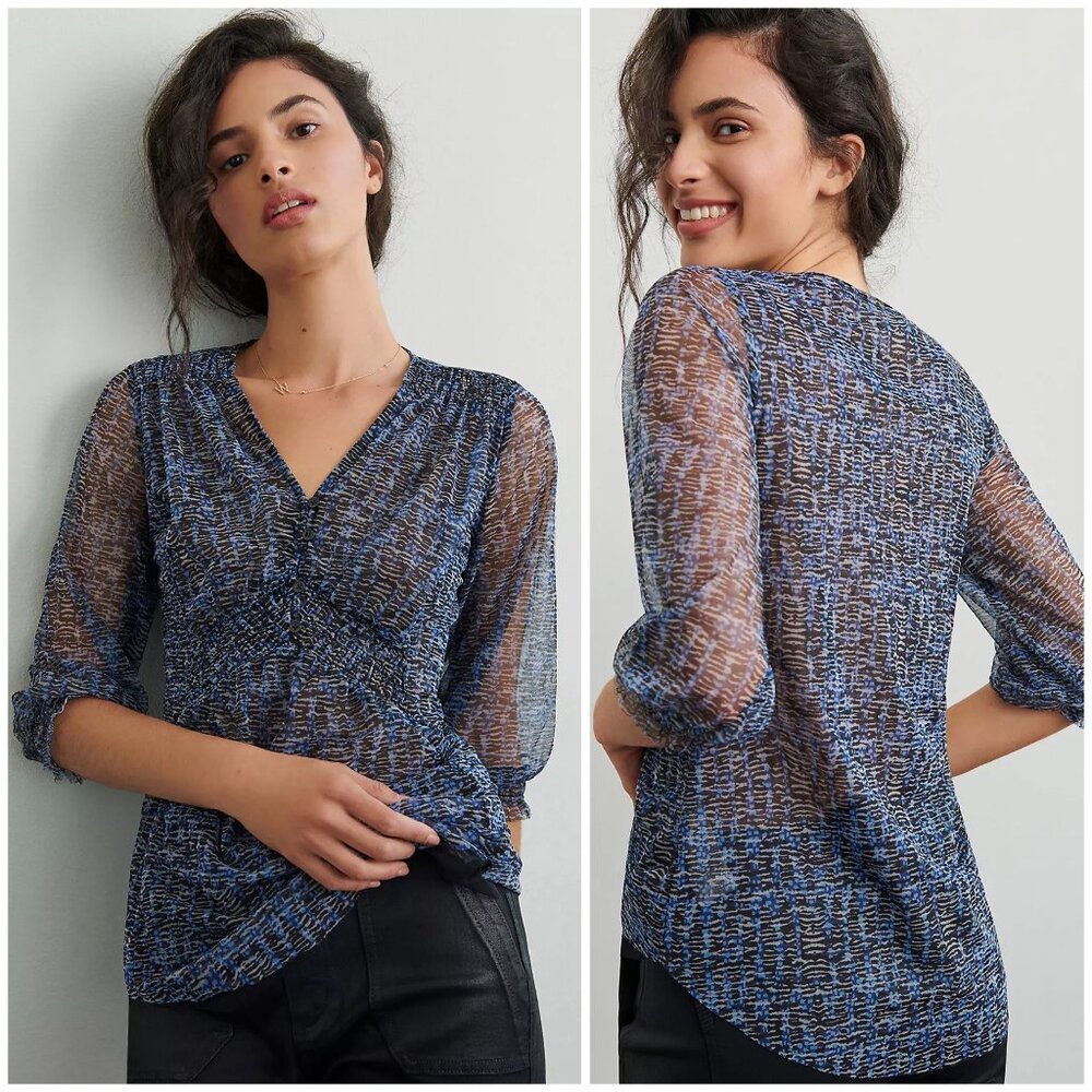 Anthropologie  Gretchen Smocked Tunic‎ S